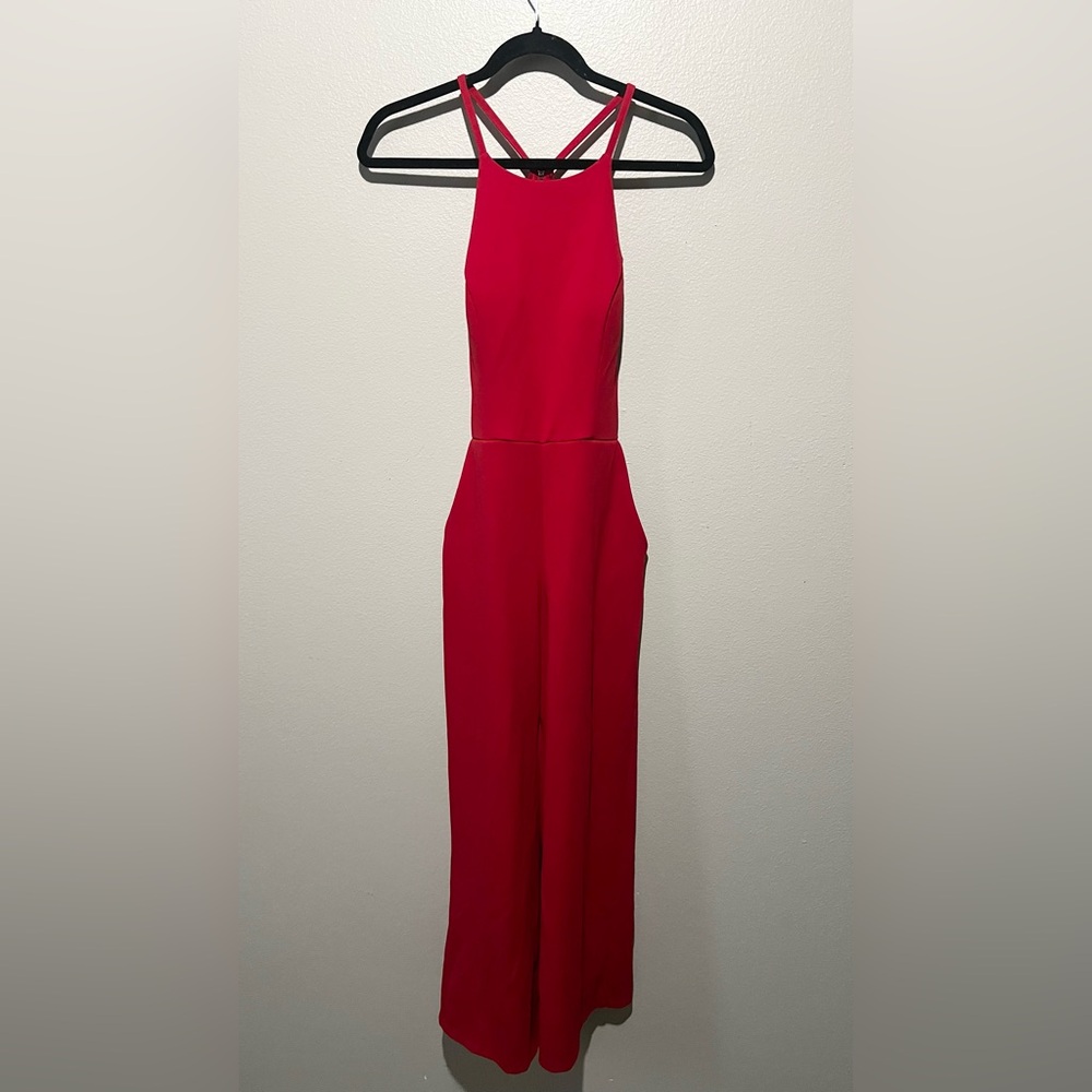 SPEECHLESS-NEW Chic Red Halter Jumpsuit size XS